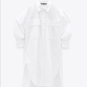 ISO ZARA extra long poplin shirt TRF 7385/015